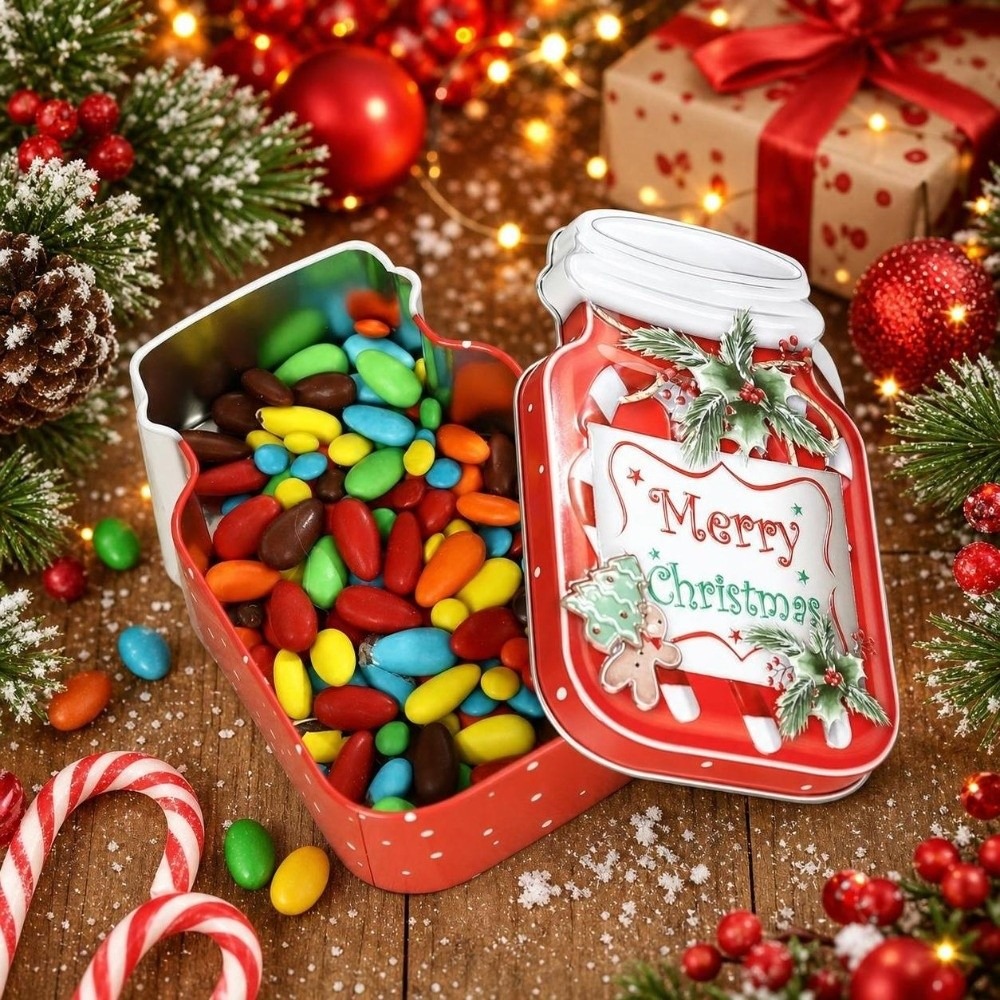 Boîte de Noël en métal avec co - Tin Container Lid avis et prix